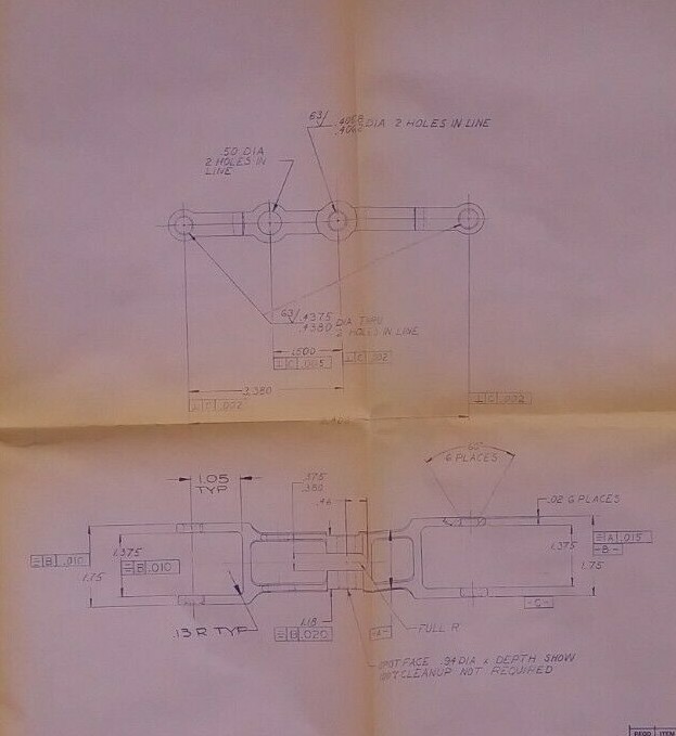1968 Original Link Spanner Blueprint