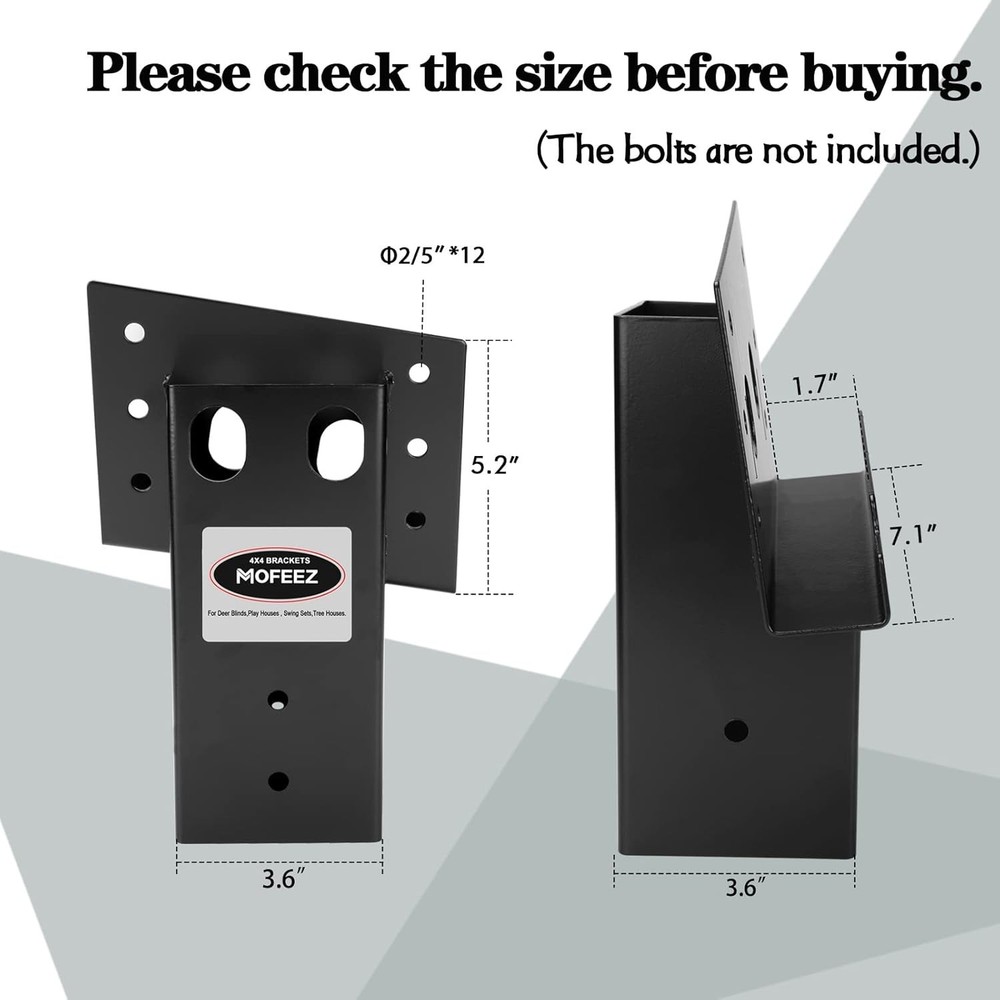 Versatile Heavy-Duty Outdoor Brackets for Deer Stands & Construction Projects