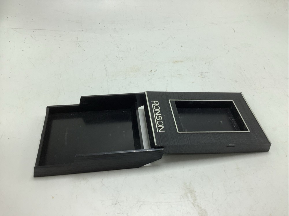 VINTAGE RONSON Black Display LIGHTER BOX ONLY