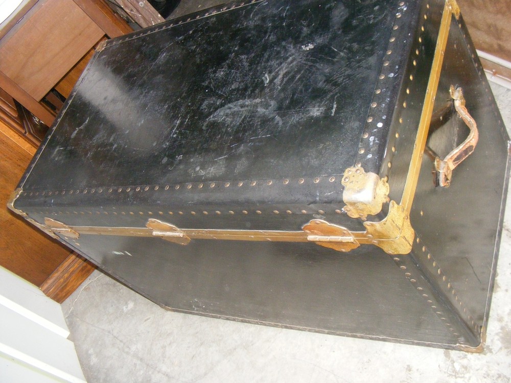 Vintage Black Trunk with Insert