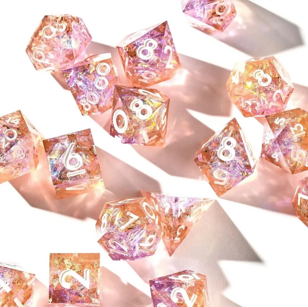 Dispel Dice CHIFFON PETALS 7 pc polyhedral set