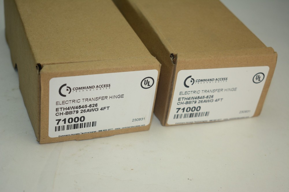 2pc Command Access ETH4W4545-626 Electric Transfer Hinge CH-BB79 4ft 71000