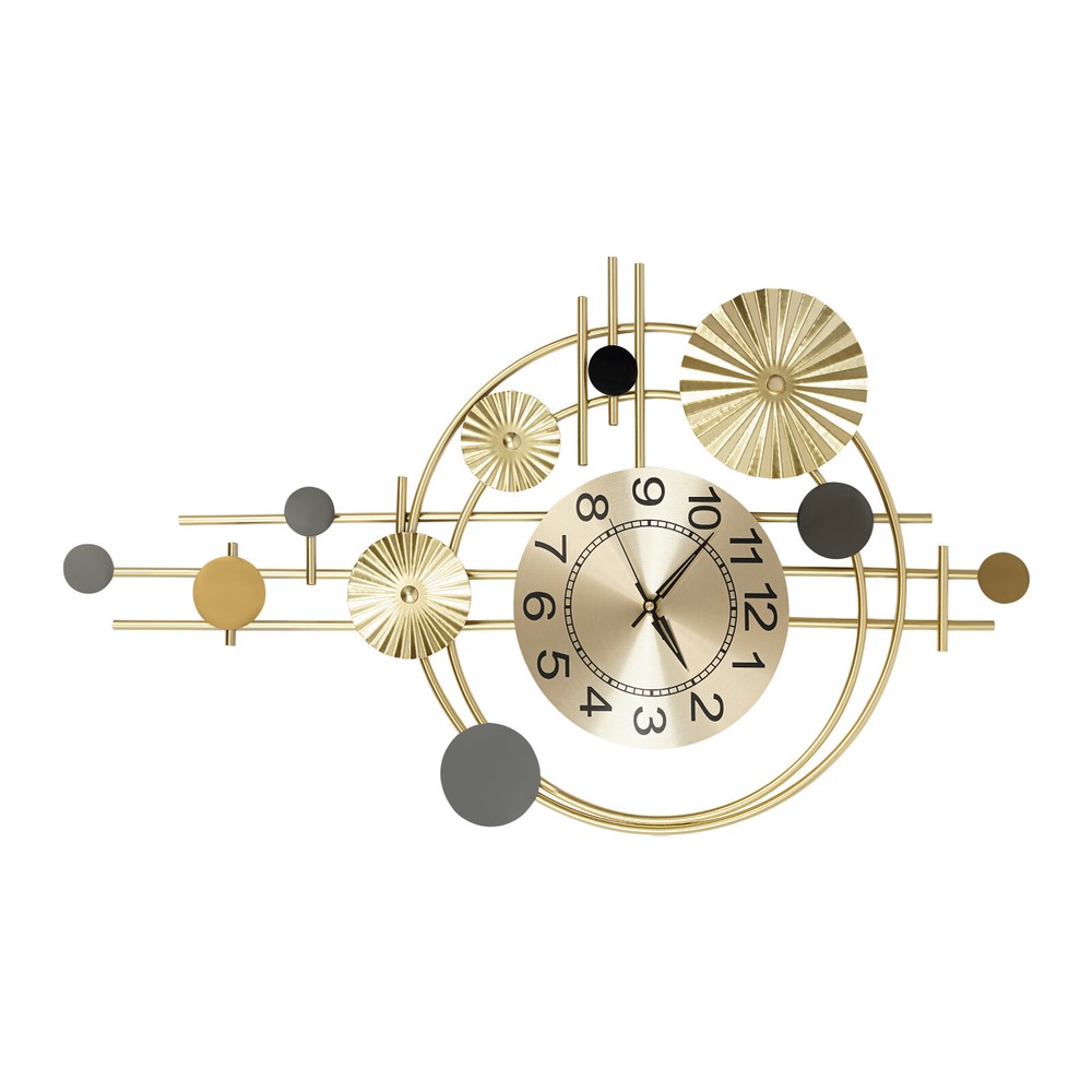 Modern Gold Wall Clock, Elegant Design, Silent Movement, Wall Mount Decor