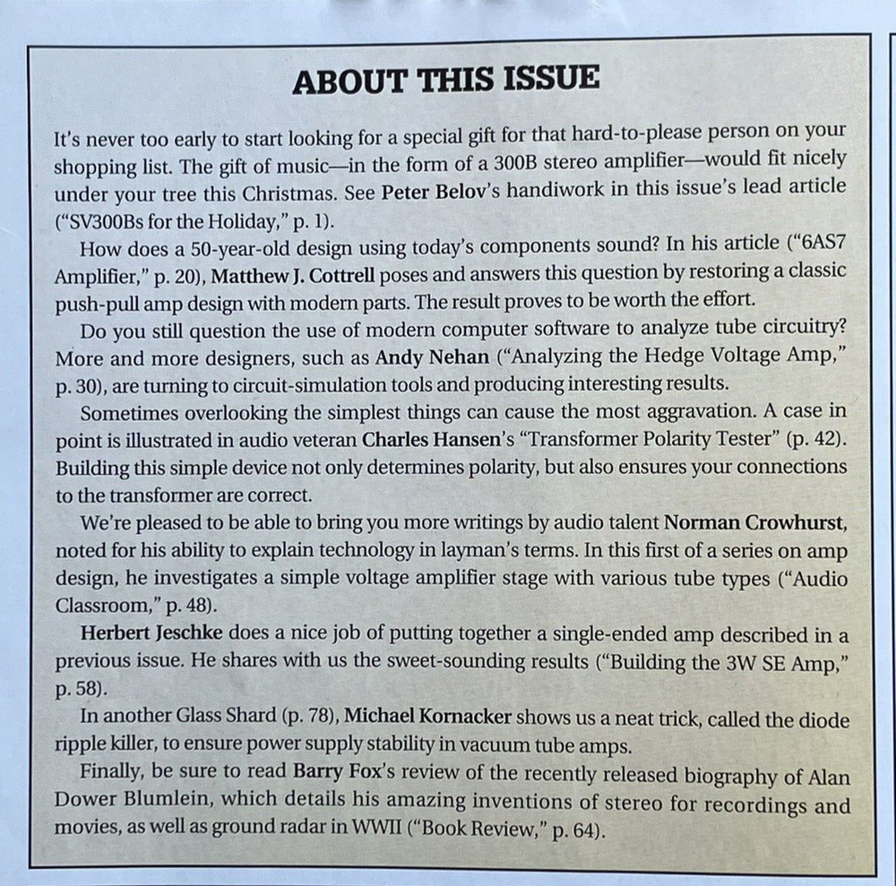 Class Audio Volume 11 Number 6 - 1999 PLUS Volume 12 Number 2 - 2000