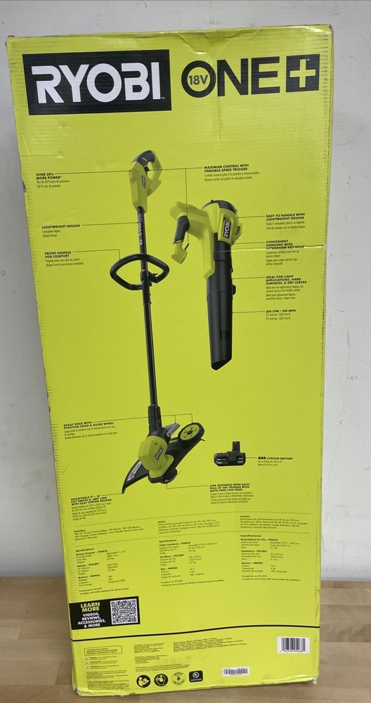 RYOBI 18V 2-Tool Combo Kit PCLCK202K (OPEN BOX)