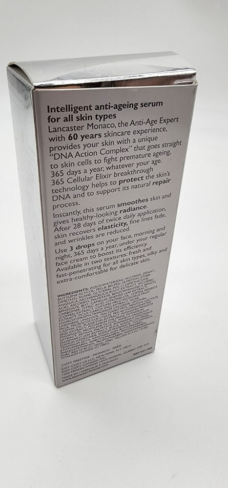 Lancaster Monaco 365 Cellular Elixir DNA ACTION COMPLEX Anti-age Serum Paris