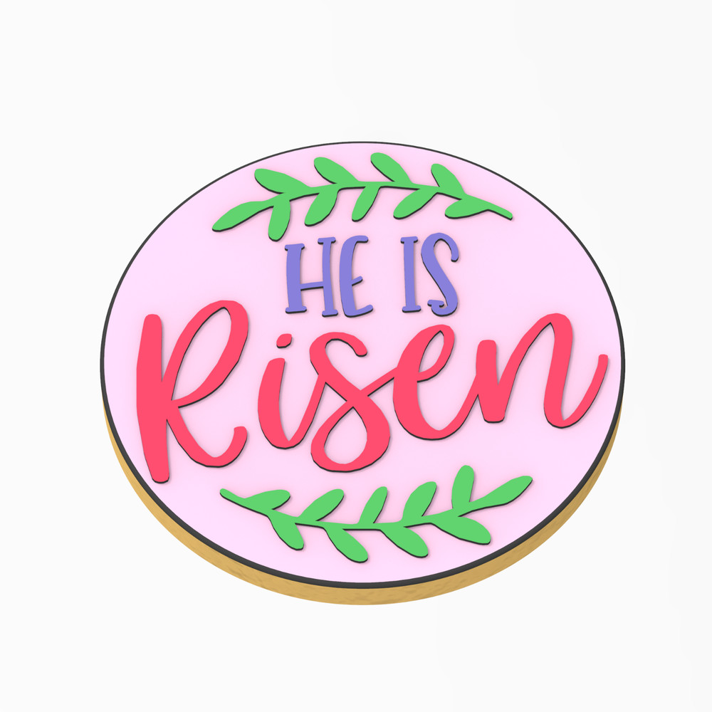 He is Risen Cookie Cutter & Stamp | April Easter