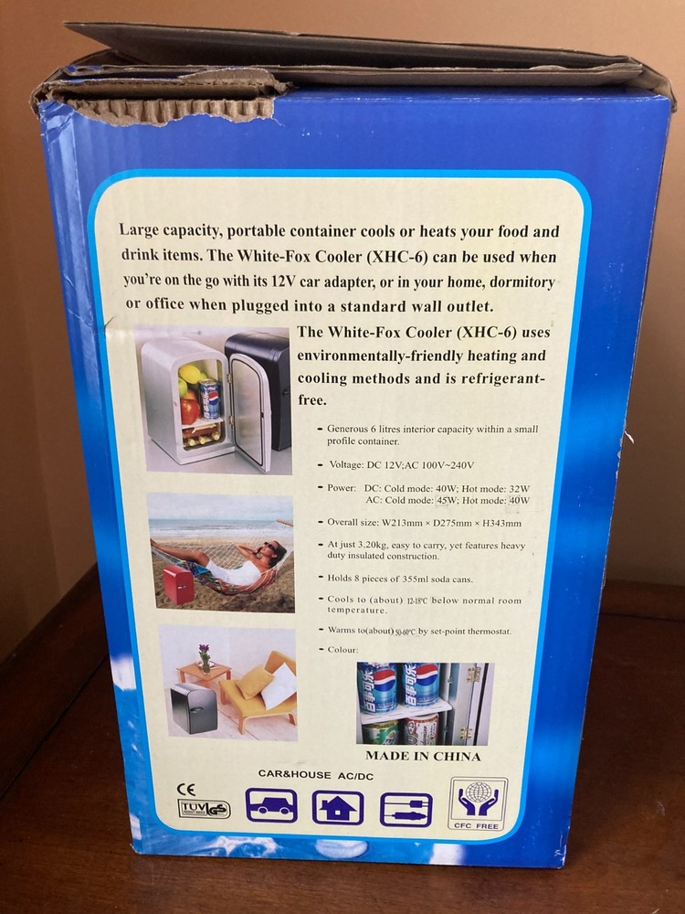 Whitefox Keystone Light Cold & Hot Mini Fridge Blue