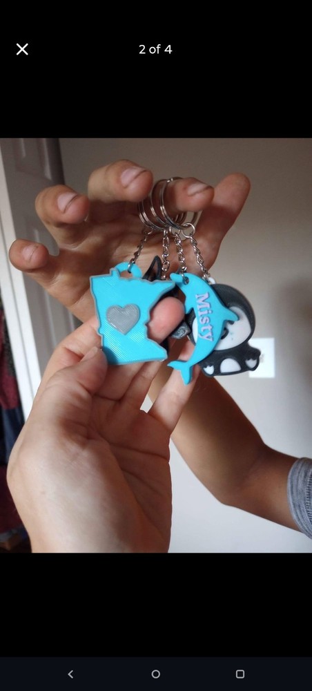 Custom 3d printed keychains