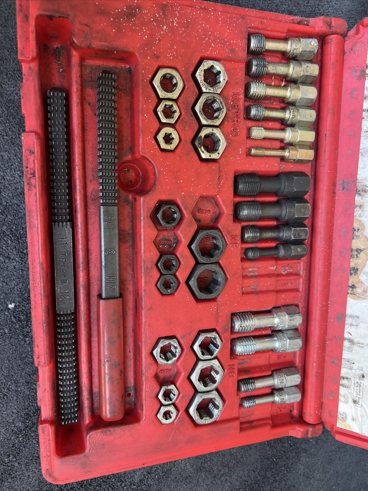 For Snap On Tools Fractional & Metric Rethreading Set RTD40 Used Missing 7pc