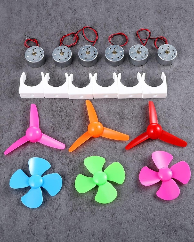 6 Set Mini DC Motor 3V-12V with Fan Blade