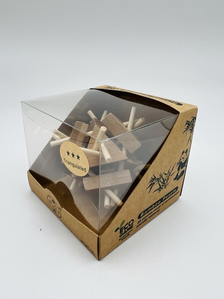ECO Game 3D Bamboo Puzzle TRIANGULATED 3 Star Difficulty