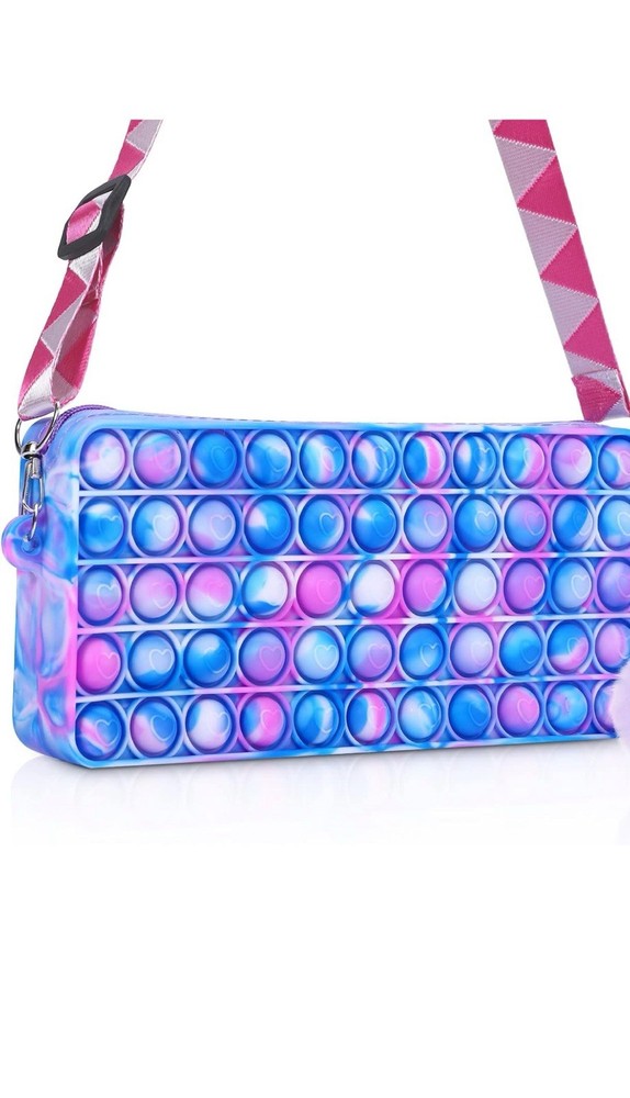 Tie dye pop it rectangular pencil case