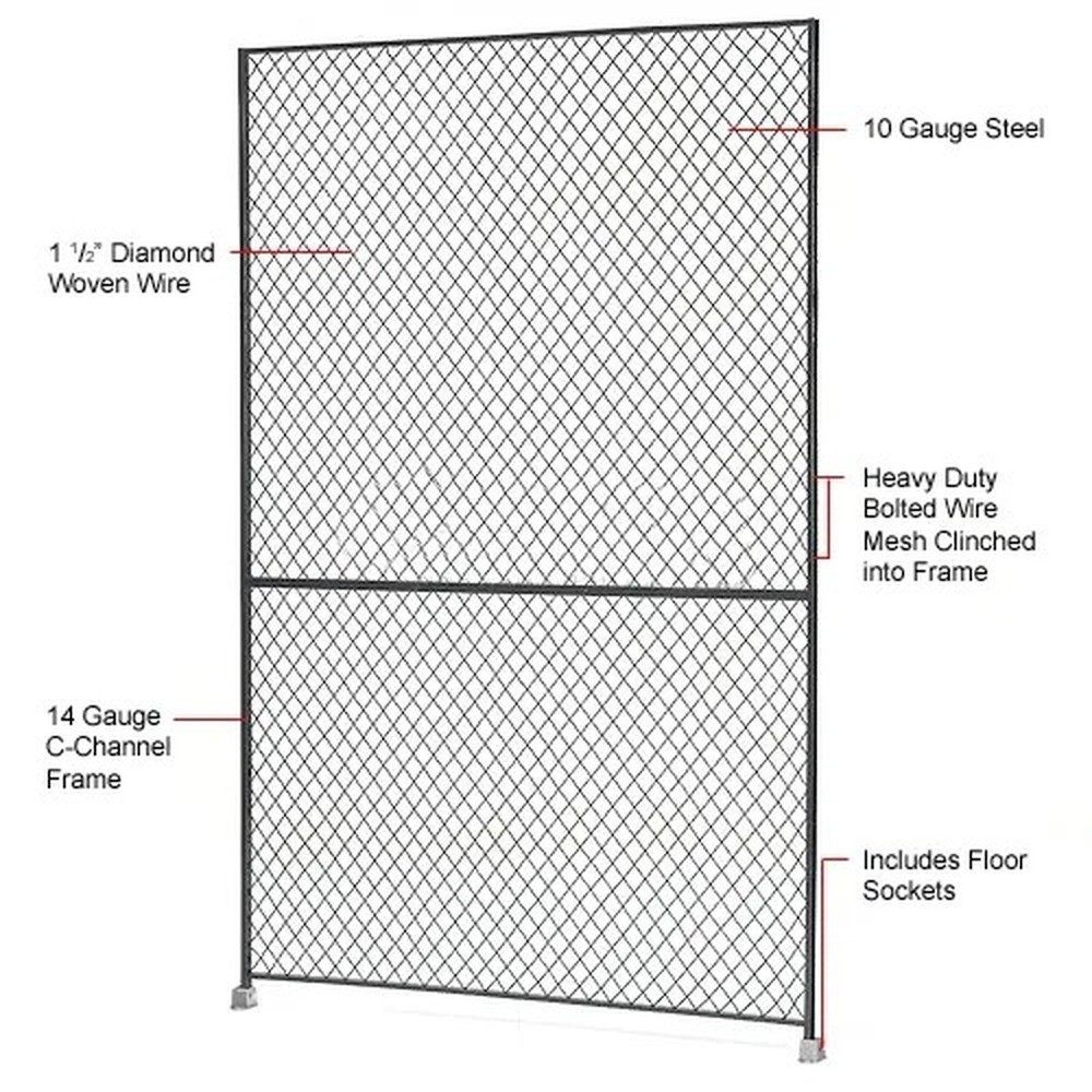 Global Industrial? Wire Mesh Panel, 1'W x 10'H