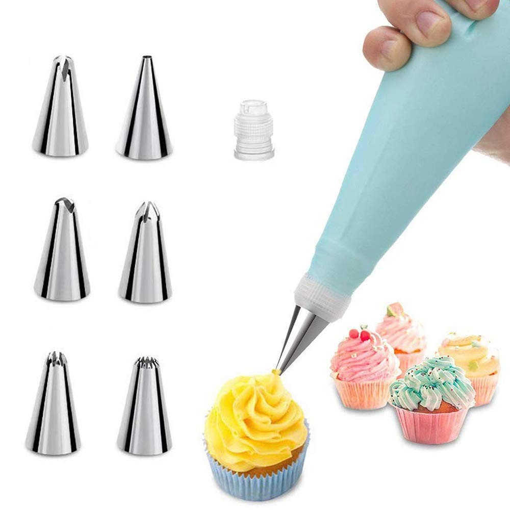 Piping Bag and Tips Cake Decorating and Baking Supplies Kit Includes Cupcake ...