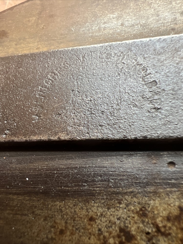 Antique flat sad iron cast iron ironing primitive Swedish Maker signed. #4