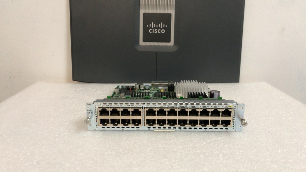 CISCO SM-ES2-24-P PoE+ 24-Port Enhanced Layer 2 EtherSwitch Module TESTED SM-ES2