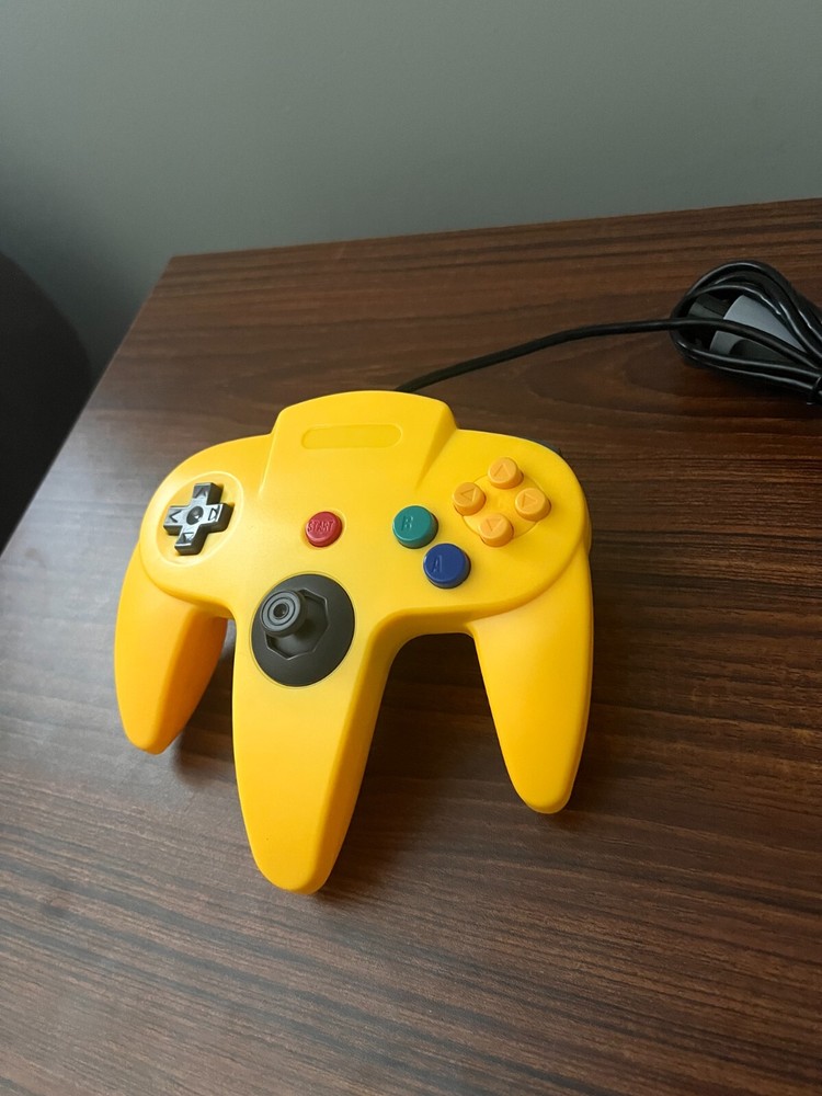 Wired Gamepad Controller Joystick For Nintendo 64 (N64) - Yellow
