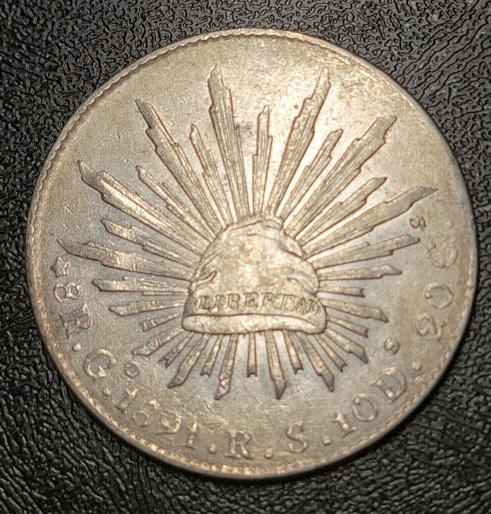 1891 Mexico 8 Reales Nice Condition.