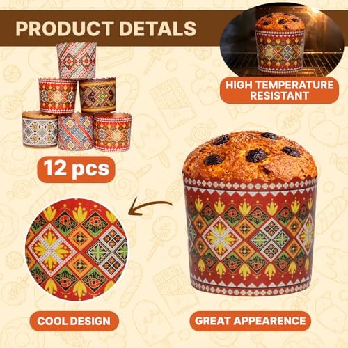 12 oz Easter Bread Baking Paper Molds | 12 Pack | Easter Bread Paper Mold