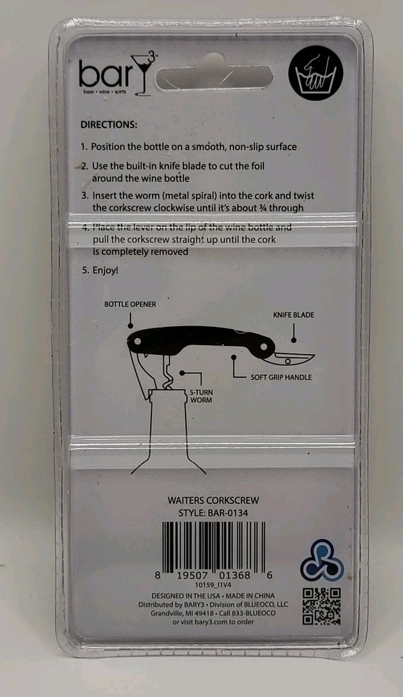Waiter’s Corkscrew By Bary3 New In Package