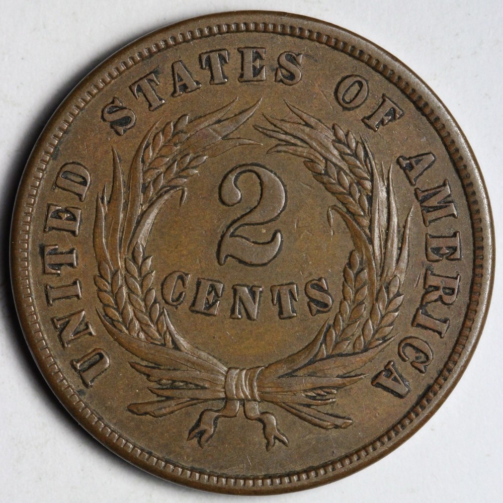 1865 Plain 5 Two Cent Piece UNC *UNCIRCULATED* MS E218 QUILM