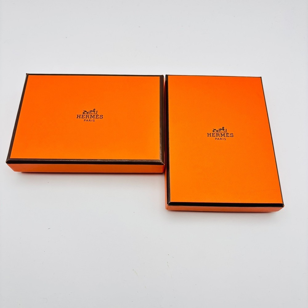 HERMES Authentic EMPTY Box + Ribbon,Wrapping Paper Accessory 2 set from Japan
