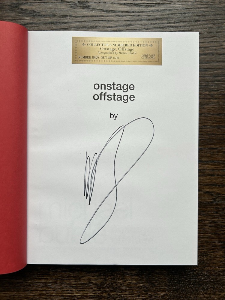 Signed Michael Buble Book Onstage Offstage Autographed
