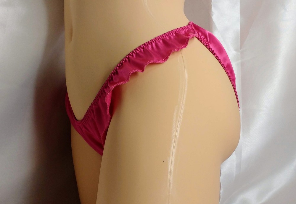 Magenta Satin Flutter panties VTG style