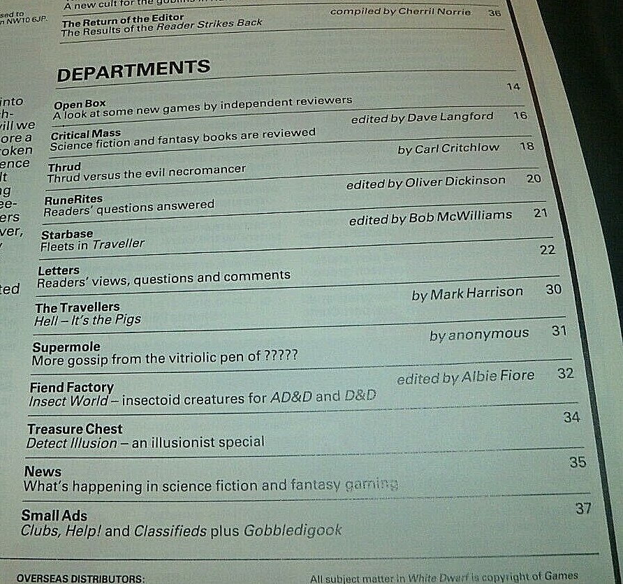 GAMES WORKSHOP WHITE DWARF #49 GOOD CONDITION DUNGEONS DRAGONS pathfinder