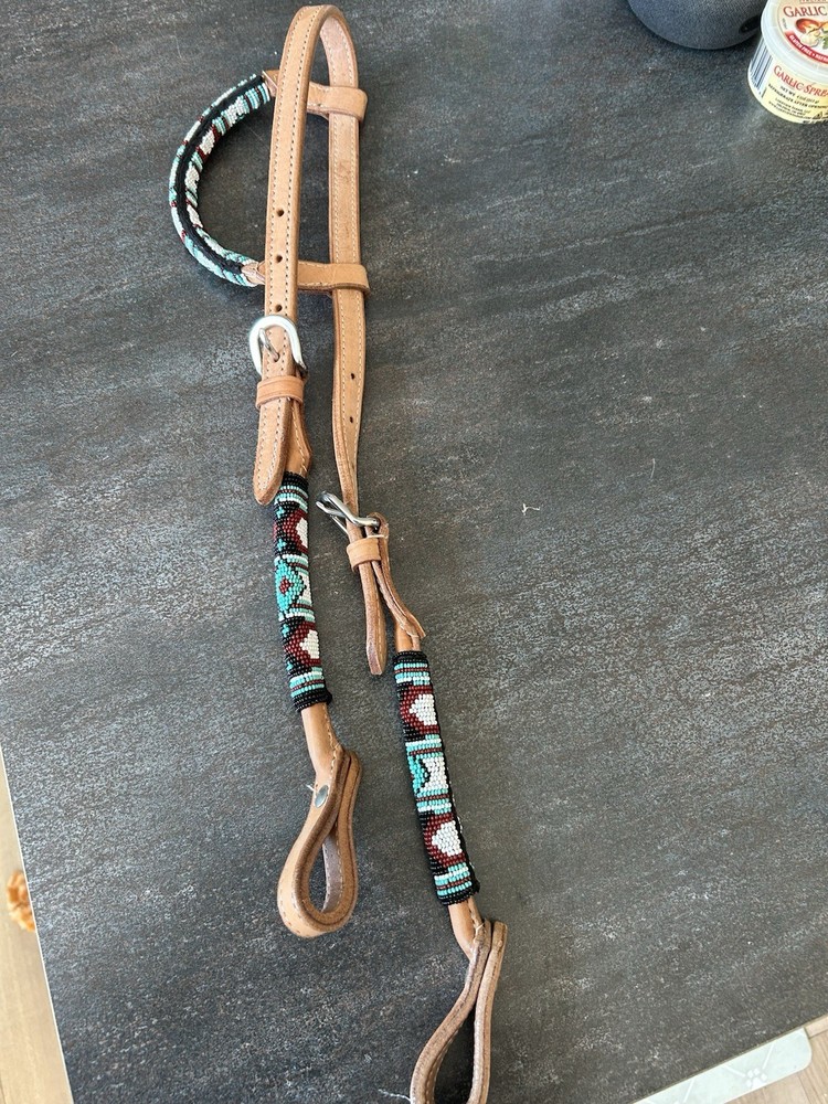 Beaded Western Horse Headstall