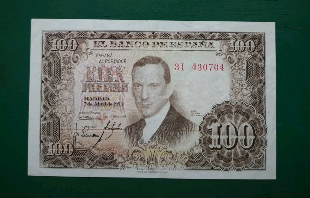 Spain 100 Pesetas 1953 Banknote #547