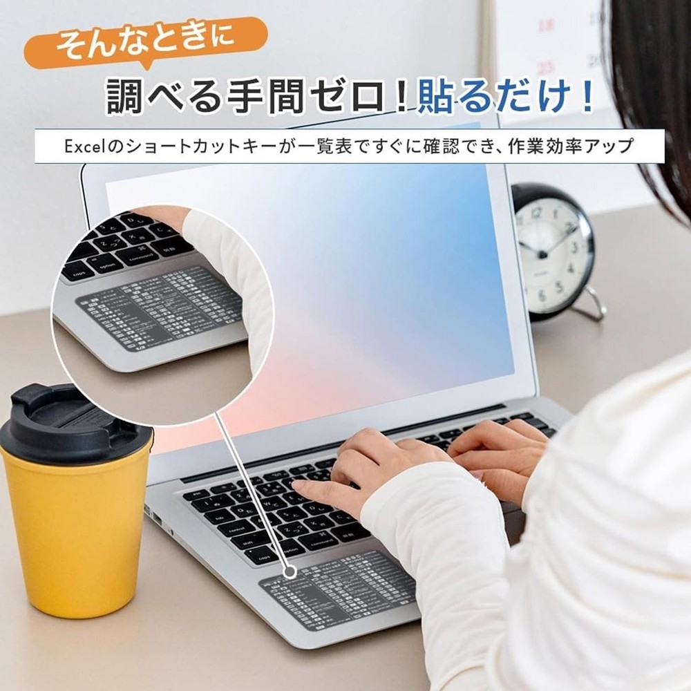 Laptop Shortcuts Stickers Adhesive Waterproof Quick Reference Guide