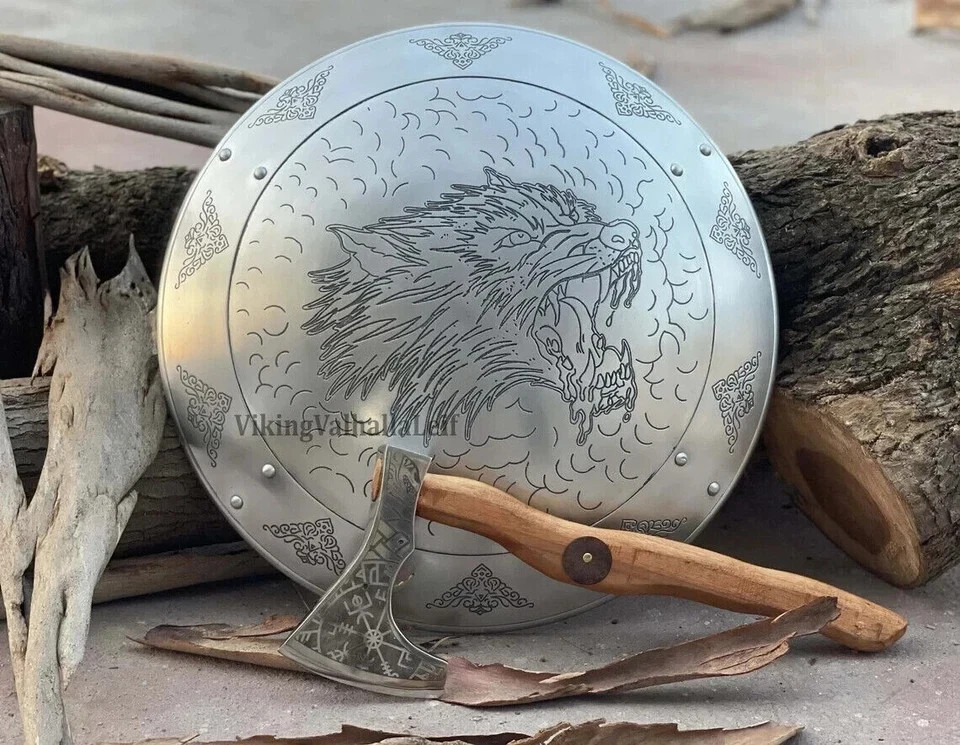 Viking Shield - Wolf Shield - Warrior Shield Ancient War Shield