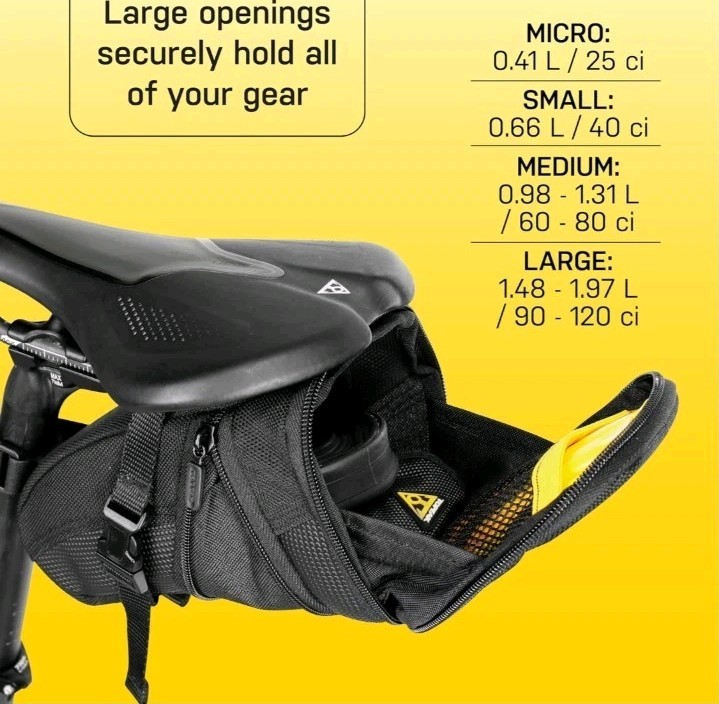 Topeak Aero Wedge Pack Bicycle Bag with Strap Mount Micro Pre-owned