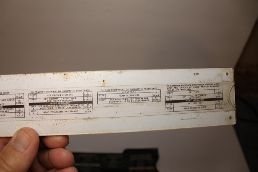 Cable Pressurization Computer Slide Rule Form E4829 USA W/ Sheath Case