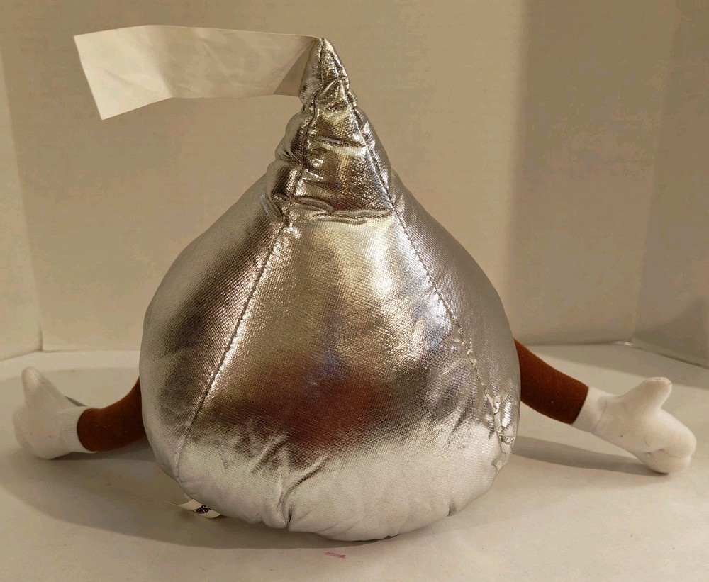 Hershey Park Hershey Kiss Silver Plush Large 12" and Small 8"