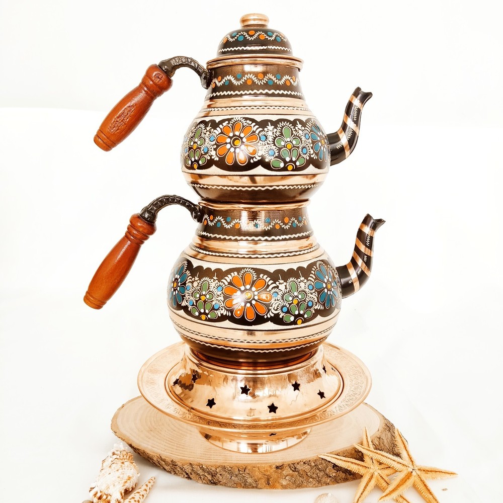 Handmade Vintage Turkish Tea Kettle, Copper Infuser, Copper Kettle,Copper Teapot