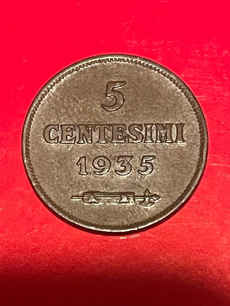 San Marino 5 Cent Coin 1935 BB/SPL