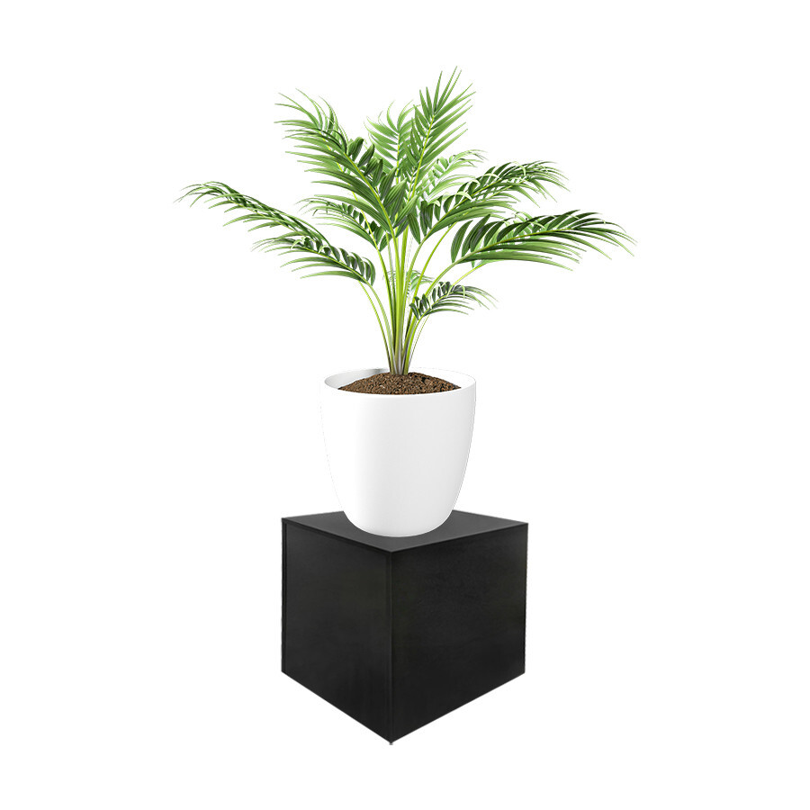 Black 24" High Knockdown Bases Pedestal Base Box Cube Display Fixture Retail