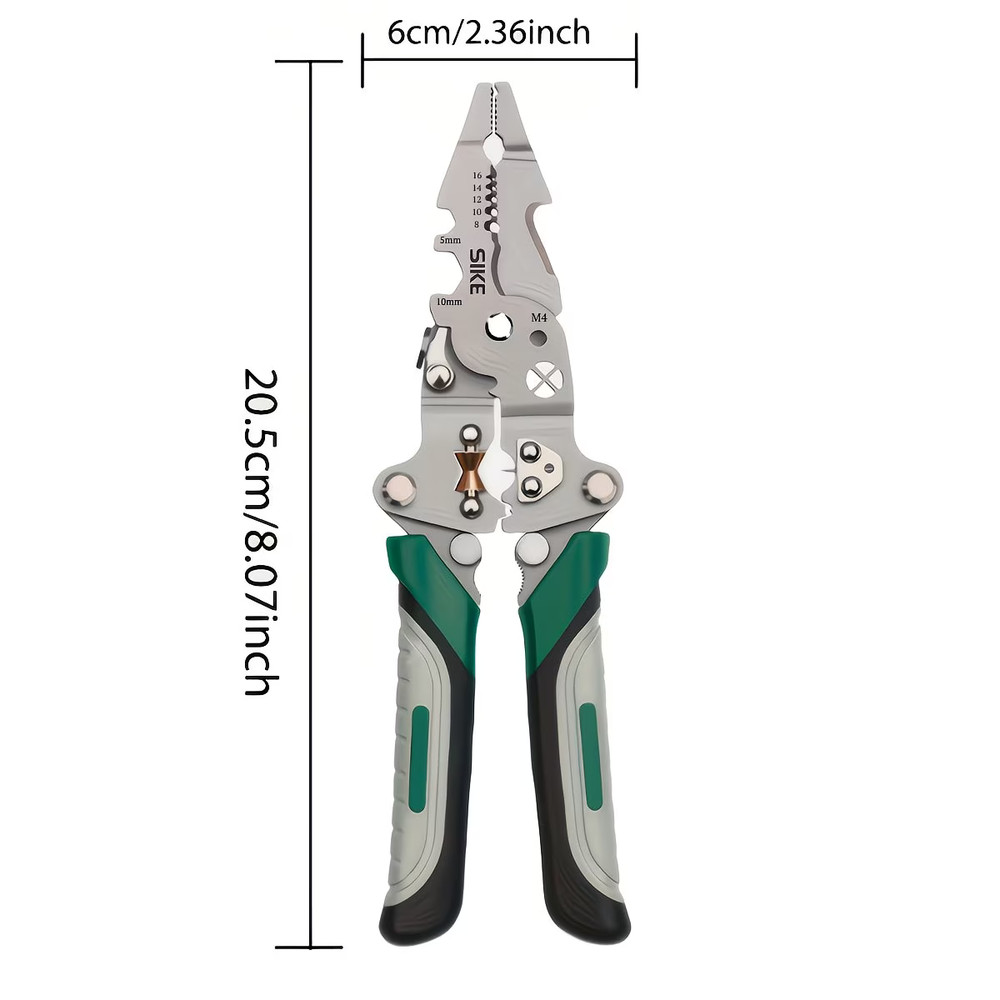 Collapsible Wire Stripper Multi Tool High Carbon Steel Cutter Crimper