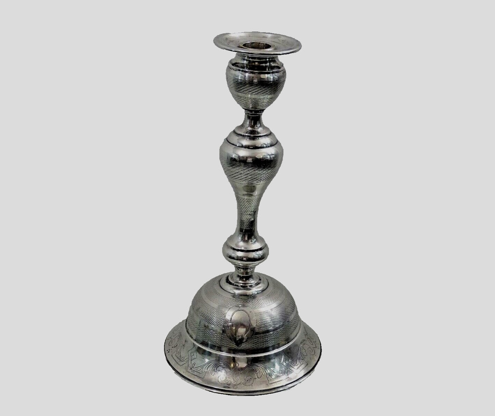 FINE ANTIQUE AUSTRIAN SILVER CANDLESTICK Hungarian sterling