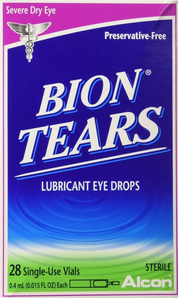 2 Pack Bion Tears Lubricant Eye Drops Single Use Vials 56 Count