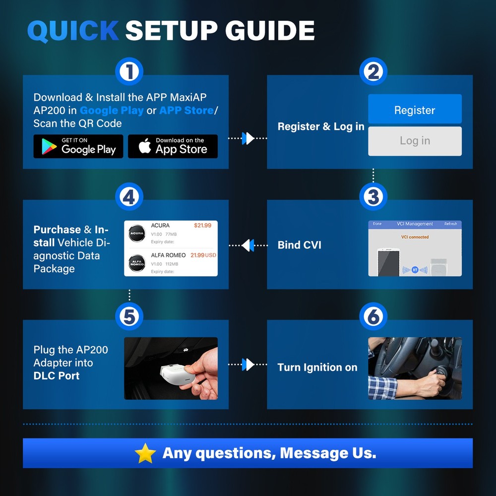 Autel MaxiAP AP200 Bluetooth OBD2 Scanner with Full System Diagnostic Tool