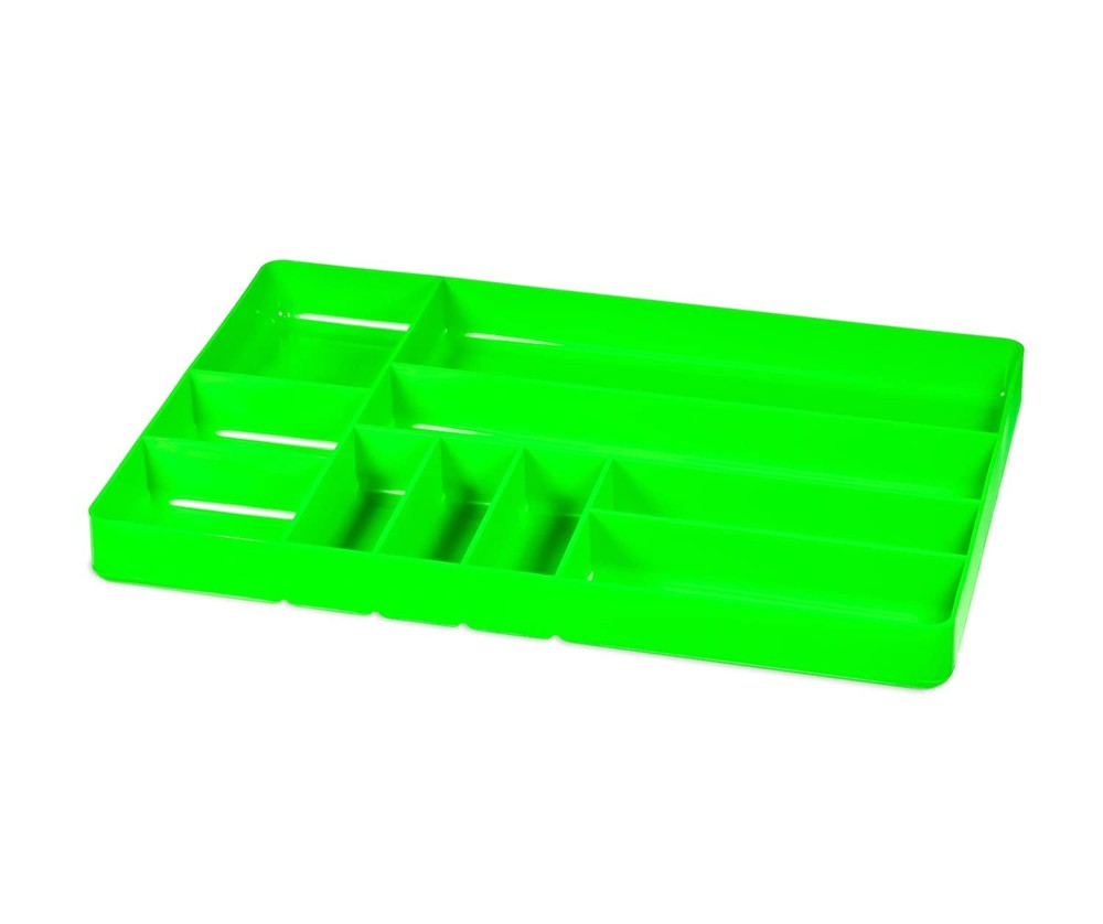 ERNST Tool Organizer Tray, Green, 10-Compartments, Storage, Garage, Workshop,...