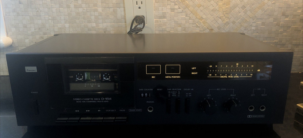 Sansui D-95M Stereo Cassette Deck Serviced Perfect Working Condition