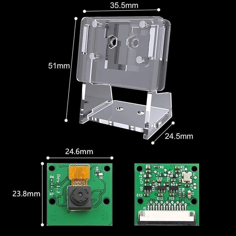 RasTech for Raspberry Pi Camera Module 5MP 1080p OV5647 Webcam Small, Clear