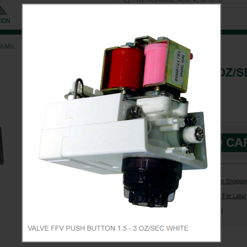 VALVE FFV PUSH BUTTON 1.5 - 3 OZ/SEC WHITE #48288009C