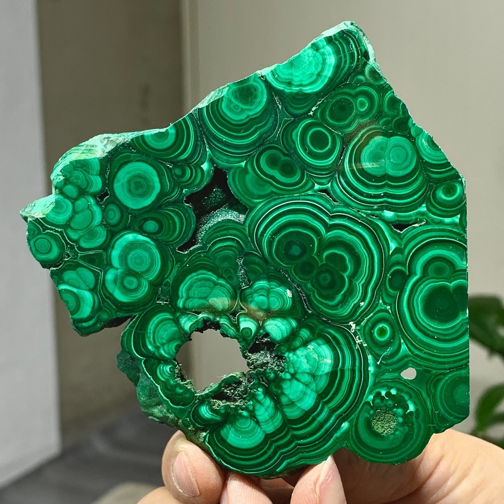 140G Natural Malachite transparent cluster coarse mineral sample
