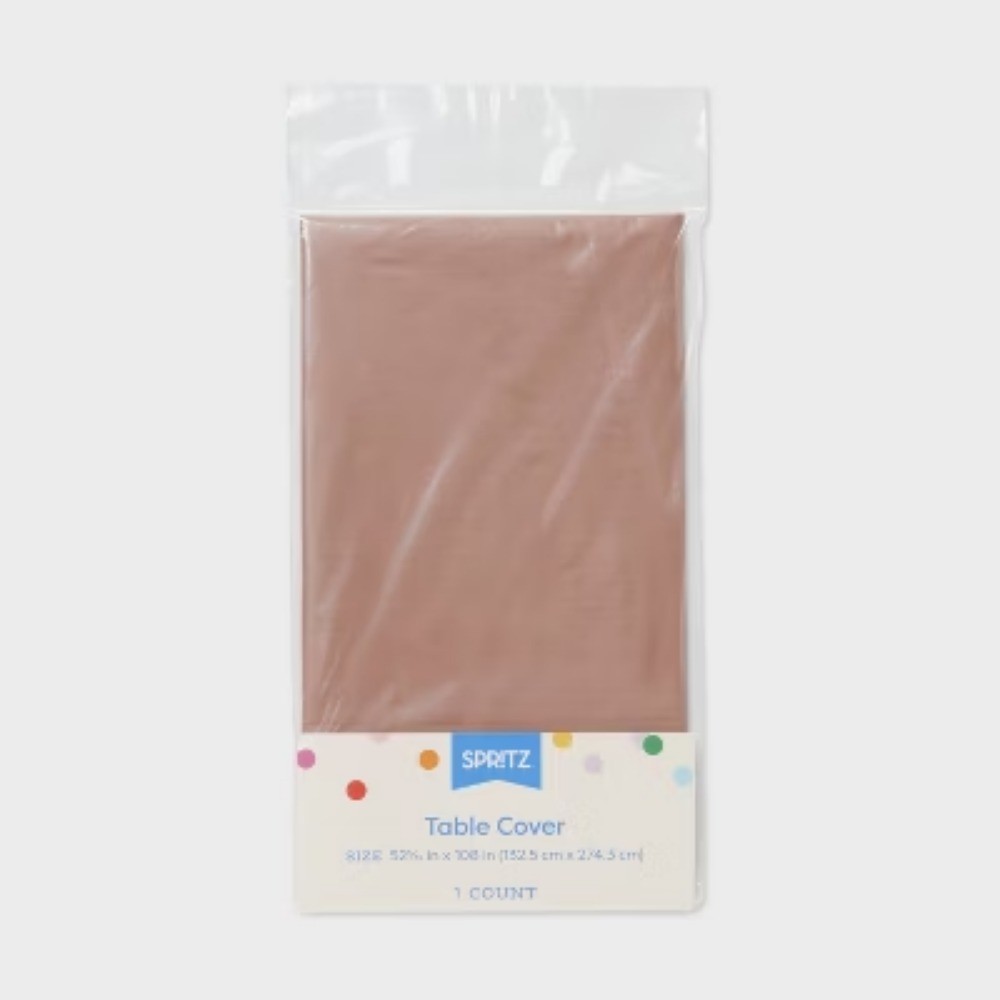 Disposable Chrome Table Cover Pink/Gold - Spritz